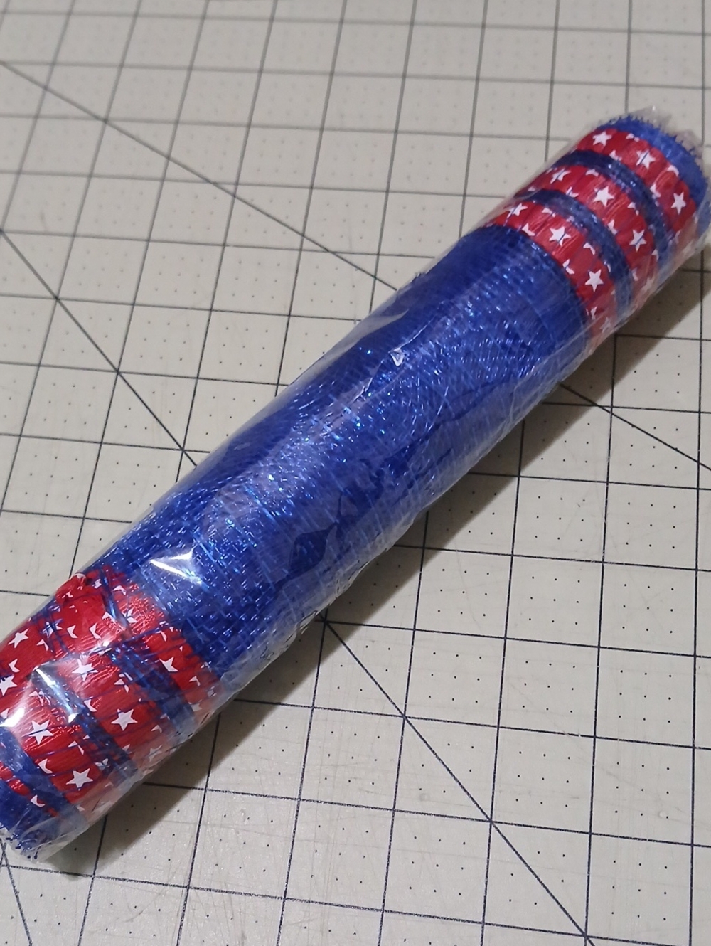 Deco Mesh - Blue/Red/White